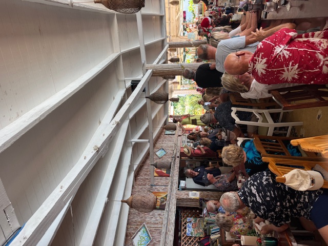 Crowded restaurant scene during a social gathering